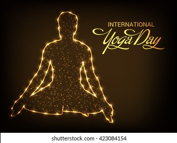 vector illustration for International Yoga Day.