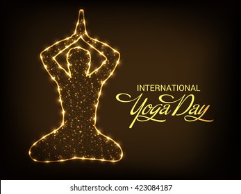 vector illustration for International Yoga Day.