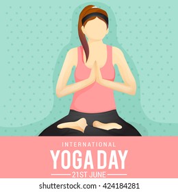 Vector illustration of international yoga day.