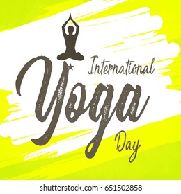 Vector illustration of international yoga day.