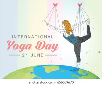 Vector Illustration of International Yoga Day 