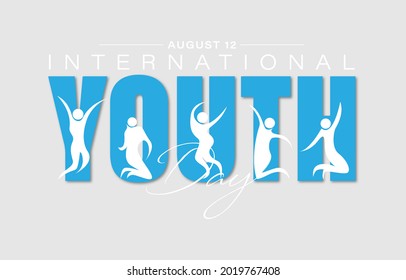 Vector Illustration of International Youth Day 12th August.
