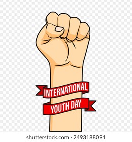 Vector illustration of International Youth Day concept element transparent background