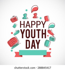 Vector illustration of international Youth Day background.