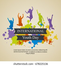 Vector illustration of International youth day background