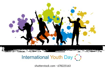 Vector illustration of International youth day background
