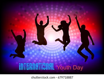 Vector illustration of International youth day background