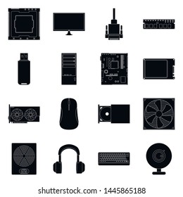 Vector illustration of internet and electronics icon. Collection of internet and hardware stock symbol for web.