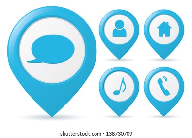Vector illustration of internet icons.