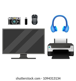 vector illustration of Internet and information technology conceptual