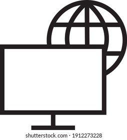 ilustración vectorial del icono de estado de la red de Internet