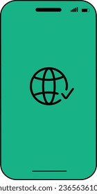 vector illustration of the internet on a transparent background
