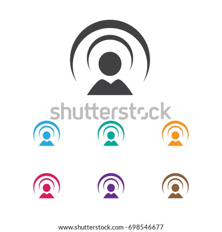 Vector Illustration Of Internet Symbol On Network Icon. Premium Quality Isolated Connection Element In Trendy Flat Style.