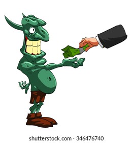 Vector illustration of a internet troll.