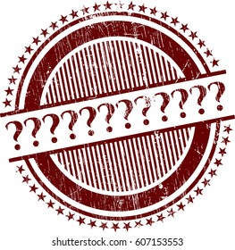Vector Illustration of Interrogation red rubber stamp
