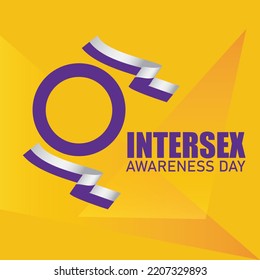 Vector Illustration of Intersex Awareness Day. Simple and elegant design