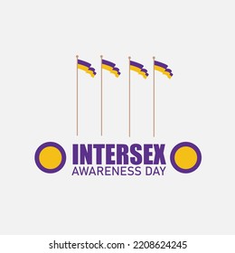 Vector Illustration of Intersex Awareness Day. Simple and elegant design