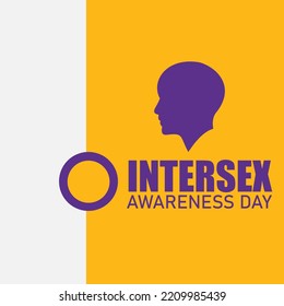 Vector Illustration of Intersex Awareness Day. Simple and elegant design