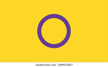 Vector illustration of intersex flag. Vector EPS 10