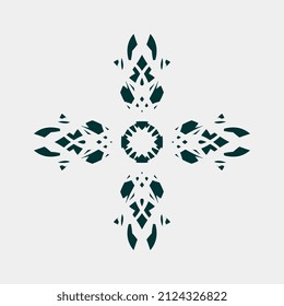 ilustración vectorial de imágenes simétricas interstadas para decoración de habitación o pared en lugares públicos