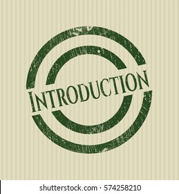 Vector Illustration of Introduction with Rubber Seal Texture Icon
