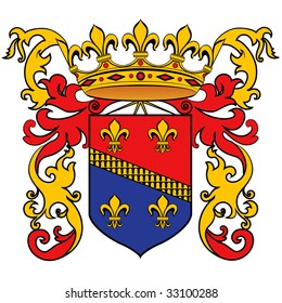 Vector illustration of an invented blazon