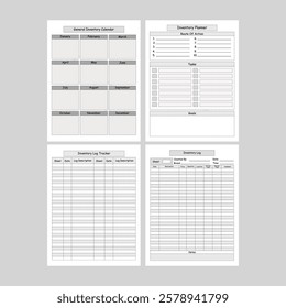 Vector illustration of inventory log book