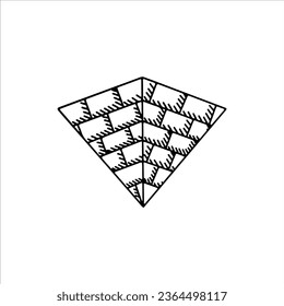 vector illustration of inverted pyramid concept