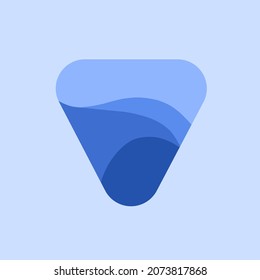 Vector illustration of an inverted triangle