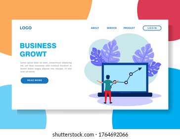 Vector illustration, investment management, business people building businesses from scratch and investing cash profits, career growth towards success, flat color icons, business analysis.