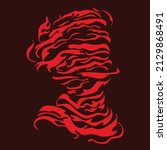 Vector illustration of invisible person in bandage