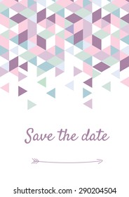 Vector illustration.  Invitation card.