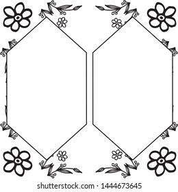 Vector illustration invitation card for beautiful wreath frame