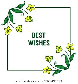 Vector Illustration Invitation Card Best Wishes Stock Vector (Royalty ...