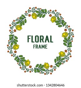 Vector illustration invitation card with circular colorful floral frame hand drawn