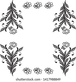 Vector illustration invitation card with decoration wallpaper flower frame