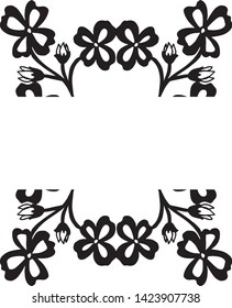 Vector illustration invitation card with design flower frame