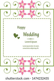 Vector illustration invitation card hello summer with texture pink flower frame