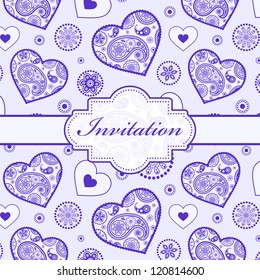 Vector illustration of  invitation card ( or place your text)