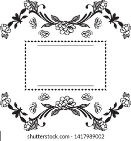 Vector illustration invitation card with various flower frame