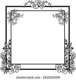 Vector illustration invitation card for very beautiful floral frames