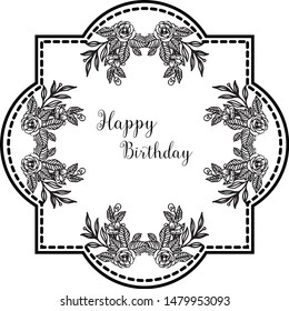 Vector illustration invitation card your are great with various pattern colorful flower frames