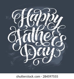 Vector illustration for invitation, congratulation or greeting cards. Happy Father's Day calligraphic poster, typography design, hand drawn lettering