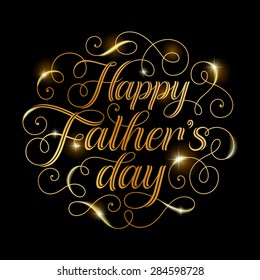 Vector illustration for invitation, congratulation or greeting cards. Happy Father's Day calligraphic poster, typography design, hand drawn lettering