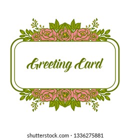 Vector illustration invitation of greeting card with rose floral frames blooms hand drawn