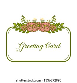 Vector illustration invitation of greeting card with rose floral frames blooms hand drawn