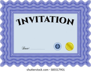 Vector illustration of  Invitation icon in Blue