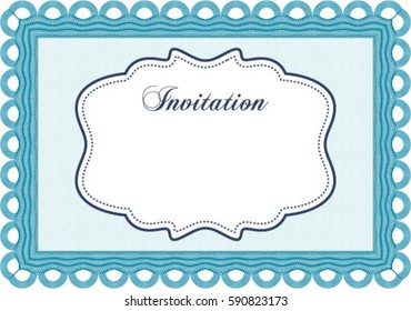 Ilustración vectorial del icono de invitación en azul