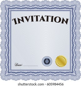 Vector illustration of Invitation icon in Blue