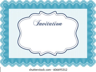 Vector illustration of Invitation icon in blue color
